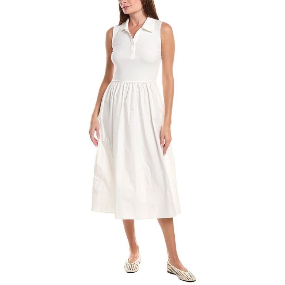 Ichi Womens  Ihmonna Polo Dress, White